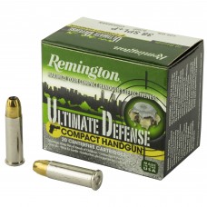 Remington Compact Ultimate Home Defense, 38 Special +P, 125 Grain, Brass Jacketed Hollow Point, 20 Round Box 28965