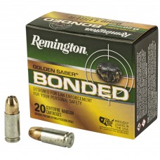 Remington Golden Saber, 9MM Luger, 147 Grain, Brass Jacketed Hollow Point Bonded, 20 Round Box 29343