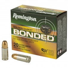 Remington Golden Saber, 9MM Luger, 124 Grain, Brass Jacketed Hollow Point Bonded, 20 Round Box 29341
