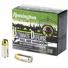 Remington Ultimate Defense, 380ACP, 102 Grain, Brass Jacketed Hollow Point, 20 Round Box 28937