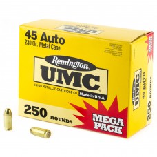 Remington UMC, 45ACP, 230 Grain, Full Metal Jacket, Mega Pack, 250 Rounds 23781