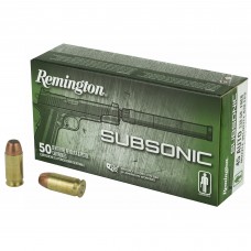 Remington Subsonic, 45 ACP, 230 Grain, Flat Nose Enclosed Bullet, 50 Round Box 28428
