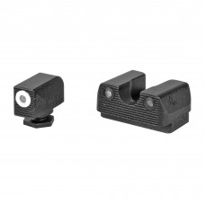 Rival Arms Tritium 3 Dot Front/Rear Green Night Sight For Glock MOS 17/19, Orange Front Sight Ring, Black Nitride Quench-Polish-Quench (QPQ) Finish RA3A231G