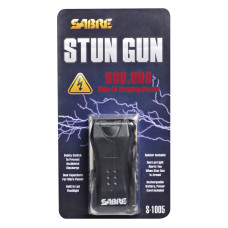 Sabre Stun Gun, Mini, 600,000 Volts, Black S-1005-BK