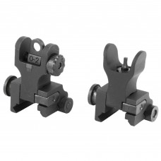 Samson Manufacturing Corp. Iron Sights, Fits Picatinny, Black, Front/Rear A2 Folding Sights, 6061 Aluminum, Mil-Spec Hardcoat Anodized for Durability QF-A2-A2 PKG
