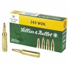 Sellier & Bellot Rifle, 243WIN, 100 Grain, Soft Point, 20 Round Box SB243A