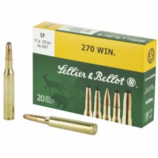 Sellier & Bellot Rifle, 270WIN, 150 Grain, Soft Point, 20 Round Box SB270A