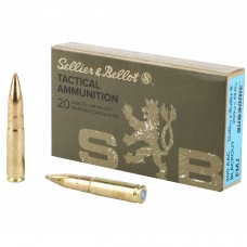 Sellier & Bellot Rifle, 300 Blackout, 200 Grain, Full Metal Jacket, Subsonic, 20 Round Box SB300BLKSUBA
