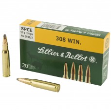 Sellier & Bellot Rifle, 308 Win, 150 Grain, Soft Point Cutting Edge, 20 Round Box SB308D
