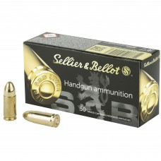 Sellier & Bellot Pistol, 9MM, 124 Grain, Full Metal Jacket, 50 Round Box SB9B