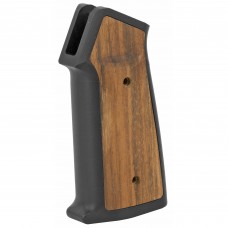 Sharps Bros. Aluminum/Wood AR Grip, Two MLOK Hand Guard Panels, CNC Machined Billet 6061-T6 Aluminum Grip Frame, Anodized Black, Brazilian Cherry Wood Coated with Tung Oil, Grip Panel Hardware, MLOK Hardware, Grip Screw and Grip Screw Wrench 