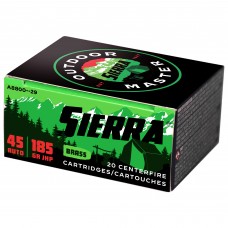 Sierra Bullets Outdoor Master Ammunition .45 ACP 185 Grain Jacketed Hollow Point Box of 20