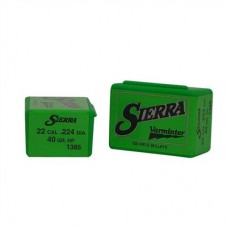 Sierra 22 Caliber .224" diameter 40 Grain Varminter HP Box of 100