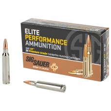 Sig Sauer Elite Performance, Hunting, 223 Rem, 60 Grain Copper HT, 20 Round Box, 200 Case, California Certified Nonlead Ammunition E223H1-20