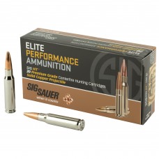 Sig Sauer Elite Performance, Hunting, 308 Win, 150 Grain Copper HT, 20 Round Box, 200 Round Case, California Certified Nonlead Ammunition E308H1-20