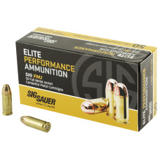 Sig Sauer Elite Performance Ball, 38 Super +P, 125 Grain, Full Metal Jacket, 50 Round Box E38SUB-50