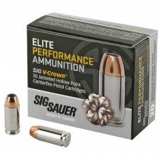 Sig Sauer Elite Performance V-Crown, 40 S&W, 180 Grain, Jacketed Hollow Point, 20 Round Box E40SW2-20
