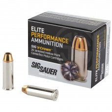 Sig Sauer Elite Performance V-Crown Ammunition, 44 Magnum, 240Grain, Jacketed Hollow Point, 20 Round Box E44MA1-20