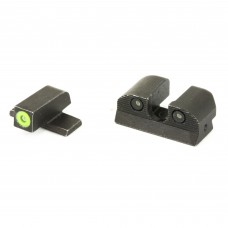 Sig Sauer XRay, Round Notch, Sight, #8 Front Sight, #8 Rear Sight, Sig P224. P226 9MM, P228, P229, P239, Green w/White Outline, Tritium Standard Dot with White Stripe Rear SOX10004