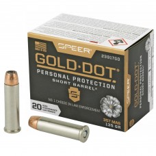 Speer Ammunition Speer Gold Dot, Personal Protection, 357MAG, 135 Grain, Hollow Point, Short Barrel, 20 Round Box 23917GD