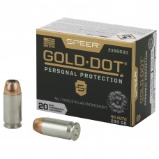 Speer Ammunition Speer Gold Dot, Personal Protection, 45ACP, 230 Grain, Hollow Point, 20 Round Box 23966GD