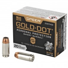 Speer Ammunition Speer Gold Dot, Personal Protection, 40S&W, 180 Grain, Hollow Point, Short Barrel, 20 Round Box 23974GD