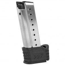 Springfield Magazine, 9MM, 9Rd, Fits Springfield XDS, with Sleeve for Backstaps 1 & 2, Stainless, Does Not Fit Mod2 XDS09061