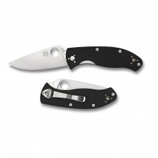 Spyderco Tenacious, Folding Knife, 8Cr13MoV/Satin, Plain, Circle Thumb Hole/Pocket Clip, 3.438