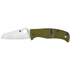 Spyderco Caribbean, Folding Knife, Black/Yellow G-10, LC200N Sheepfoot C217GPSF