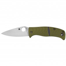 Spyderco Caribbean, Folding Knife, Black/Yellow G-10, LC200N Leaf-Shape C217GP