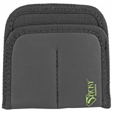Sticky Holsters Dual Super Mag Pouch, Fits Flashlights, Any Pistol Magazine, Built in Pocket for License, Black Finish DMP