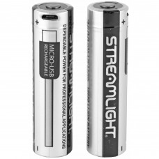 Streamlight 18650, USB Rechargable Battery, 2/Pack, Clam Pack 22102