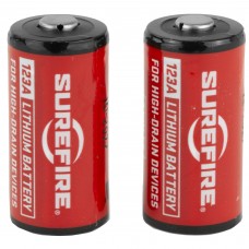 Surefire Battery, CR123A Lithium, 2 Pack, Red SF2-CB