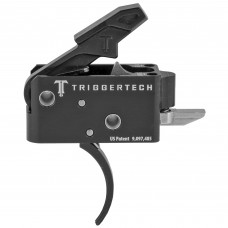 TriggerTech Trigger, 5.5LB Pull Weight, Fits AR-15, Combat Curved Trigger, Two Stage, Black Finish, Includes Installation Tools, Instruction Book, & TriggerTech Patch AR0-TBB-55-NNC