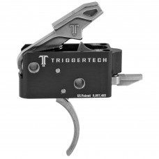 TriggerTech Trigger, 3.5LB Pull Weight, Fits AR-15, Competitive Curved Trigger, Two Stage, Stainless Finish, Includes Installation Tools, Instruction Book, & TriggerTech Patch AR0-TBS-33-NNC