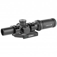 Truglo OMNIA Rifle Scope, 1-4X24mm, 300mm Main Tube, Illuminate A.P.T.R. (All Purpose Tacticle Reticle), APTUS-M1 One Piece Mount, Throw Lever, Black Finish TG8514TLR