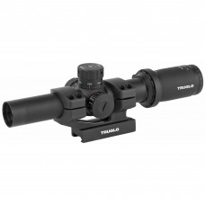 Truglo TRU-BRITE 30, Rifle Scope, 1-6X24mm, 30mm, Power Ring Duplex Mil-Dot Illuminated Reticle, 1/2MOA, Matte Finish, Includes 1 Piece Base, 2 Pre-Calibrated BDC Turrets in .223 (55 Grain) and .308 (168 Grain), and Throw Lever TG8516TL