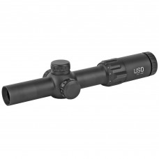 US Optics TS Series Rifle Scope, 1-6X24mm, 30mm Main Tube, Second Focal Plane, 0.5 MOA Adjustments, Black Finish, Simple Crosshair Reticle with Red Dot TS-6X SFP