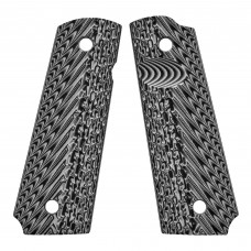 VZ Grips Operator 3, Pistol Grips, Black/Gray Color, G10, Fits 1911, Full Size, Ambidextrous 38-06-1110-10-10-000