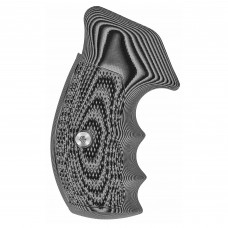 VZ Grips Tactical Diamond, Revolver Grips, Black/Gray Color, G10, Fits S&W K/L Frame Round Butt KLF-TD-BG-RB