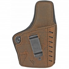 Versacarry Comfort Flex Deluxe, Inside Waistband Holster, Fits Most Double Stacked Semi-Automatic Pistols, Distressed Brown Color, Water Buffalo Leather and Kydex, Right Hand CFD2111-1