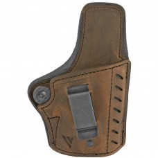 Versacarry Comfort Flex Deluxe, Inside Waistband Holster, Fits Most Single Stack and Sub-Compact Semi-Automatic Pistols, Distressed Brown Color, Water Buffalo Leather and Kydex, Right Hand CFD2113-1