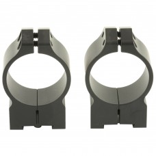 Warne Scope Mounts Permanent Attached Fixed Ring Set, Fits Tikka Grooved Receiver, 30mm Medium, Matte Finish 14TM