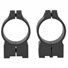 Warne Scope Mounts Permanent Attached Fixed Ring Set, Fits Tikka Grooved Receiver, 30mm High, Matte Finish 15TM