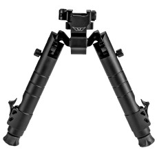 Warne Scope Mounts Skyline Precision Bipod, Black Finish, Fits Picatinny or Weaver Rail, 5 Position Leg Rotation, 6.9