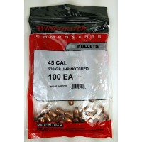 Winchester Bullets  45 Caliber .451" Diameter 230 grain JHP-Notched  bag of 100