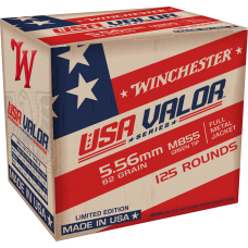 Winchester Ammunition USA Valor 556NATO 62Gr Full Metal Jacket Box of 125