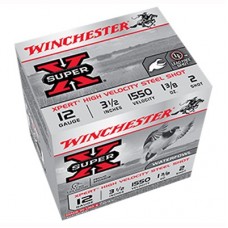 Winchester Super X 12 Gauge 3-1/2 inch 1-3/8oz #2 Steel Shot 1550 FPS 75/Box 