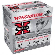 Winchester Xpert HI-Velocity Steel 12 Gauge 3 inch 1-1/8 ounce #4 Steel Box of 25