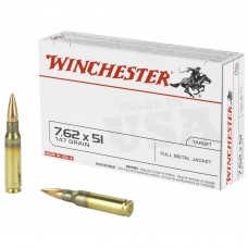 Winchester Ammunition USA, 762x51 NATO, 147 Grain, Full Metal Jacket, 20 Round Box Q3130